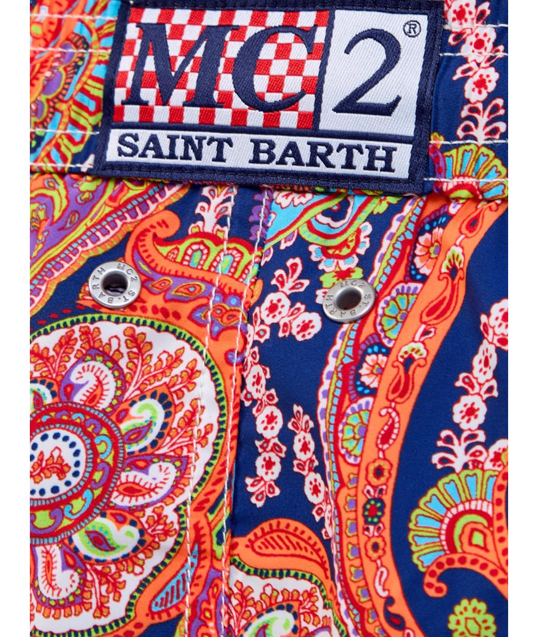 MC2 SAINT BARTH Мульти полиэстеровые шорты, фото 3