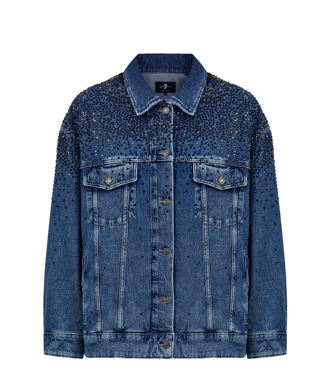 7 FOR ALL MANKIND Синяя хлопковая куртка, фото 1