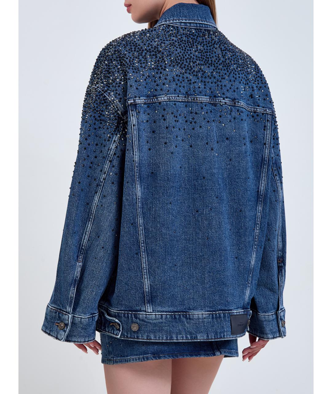 7 FOR ALL MANKIND Синяя хлопковая куртка, фото 4