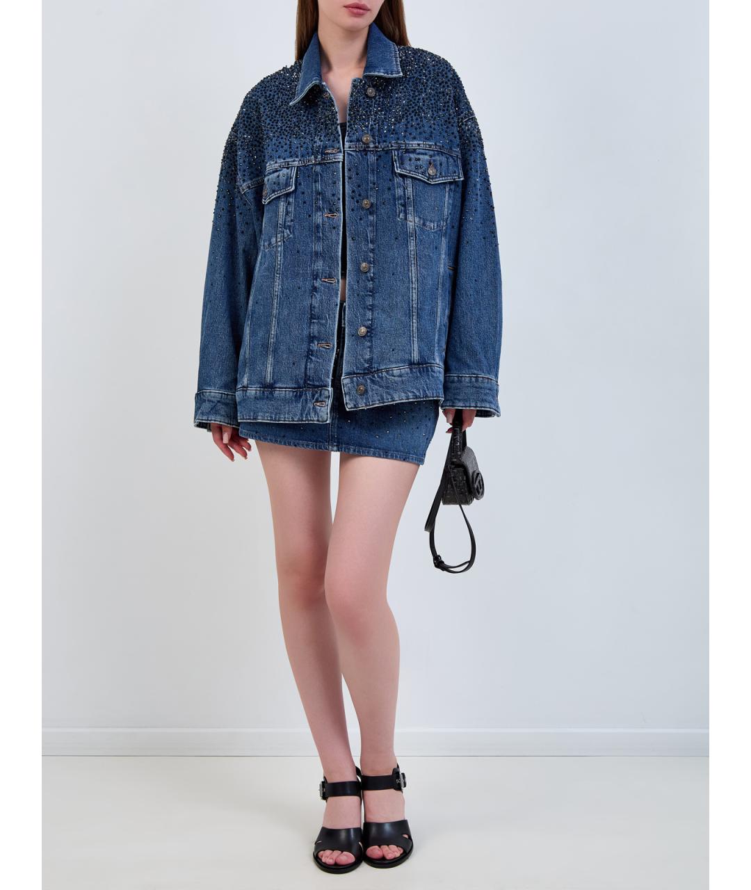 7 FOR ALL MANKIND Синяя хлопковая куртка, фото 2