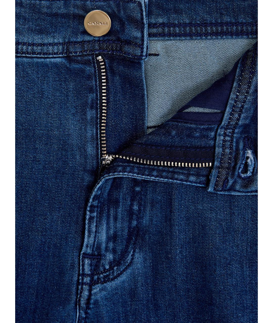 CANALI Синие прямые джинсы, фото 6