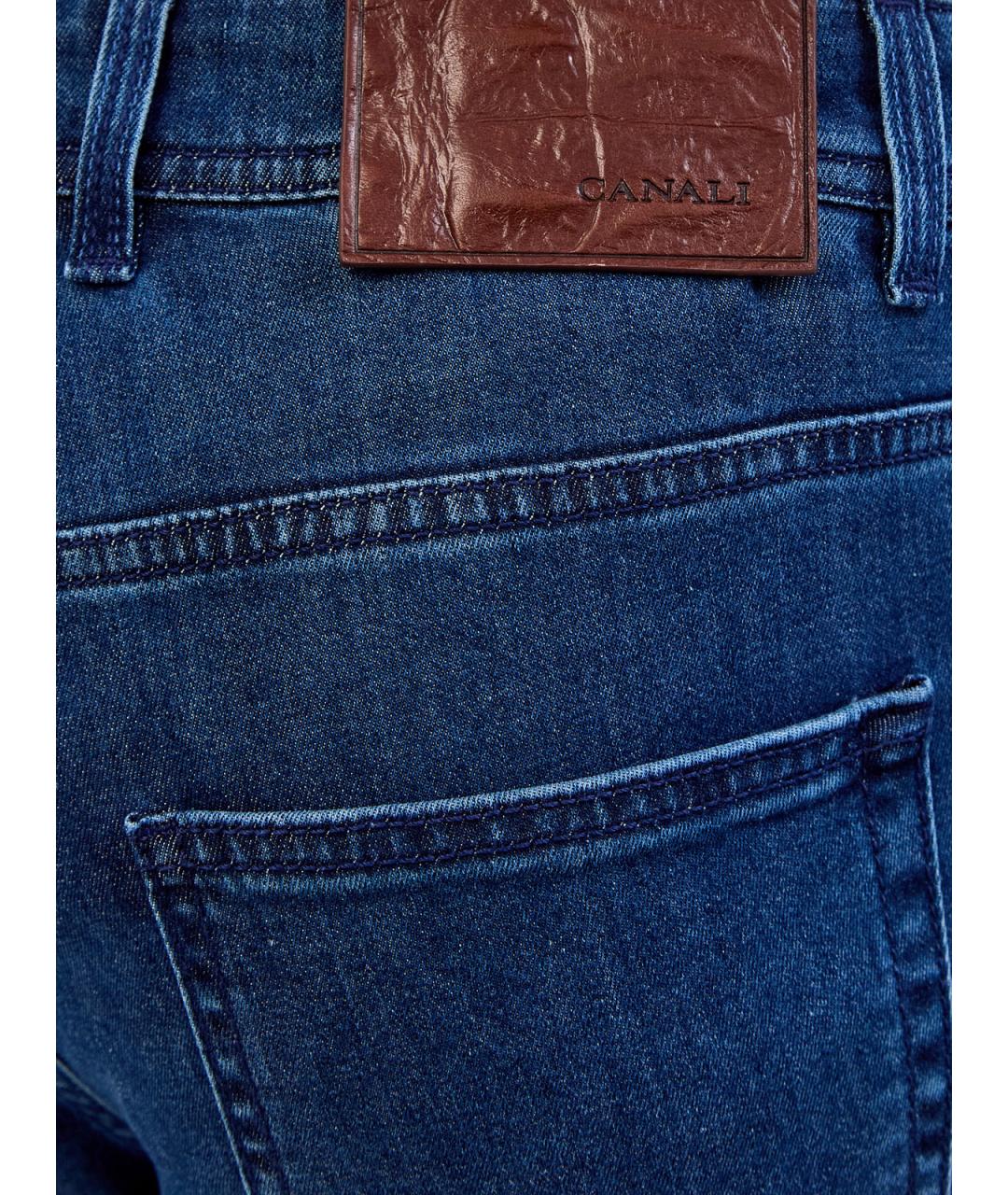 CANALI Синие прямые джинсы, фото 5