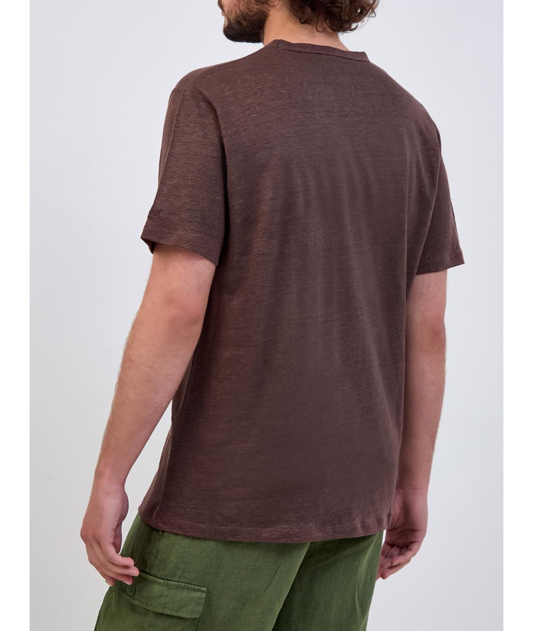 MC2 SAINT BARTH Коричневая футболка, фото 4