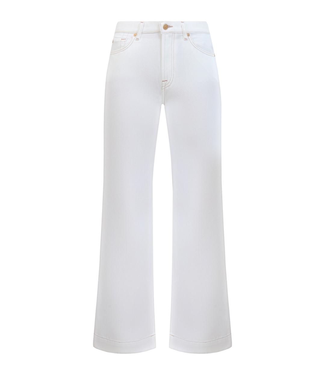 7 FOR ALL MANKIND Белые прямые джинсы, фото 1