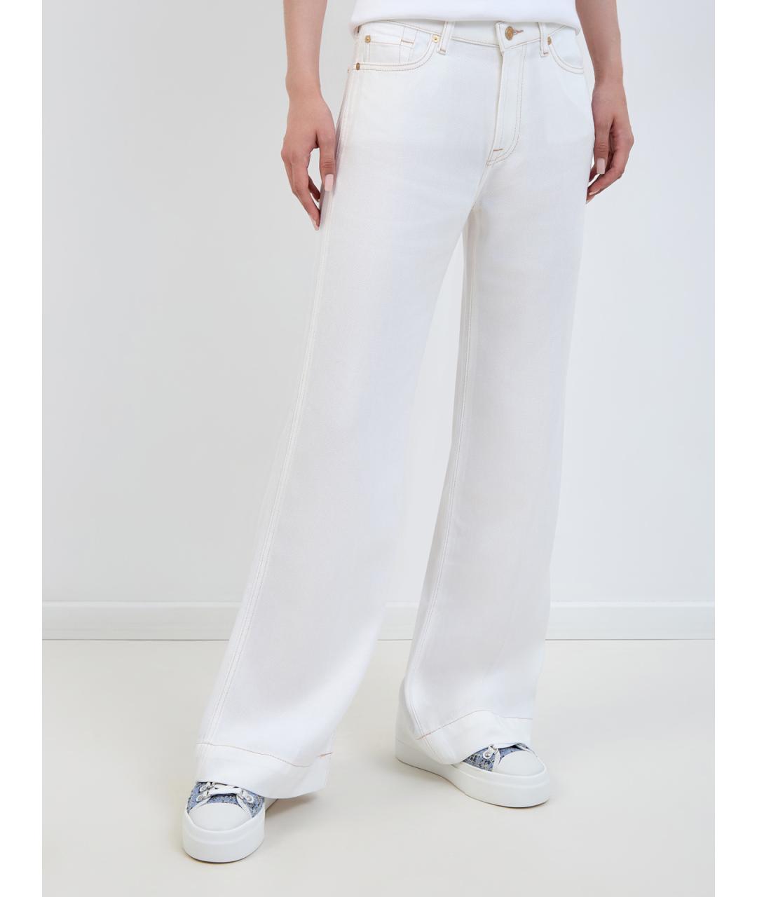 7 FOR ALL MANKIND Белые прямые джинсы, фото 3