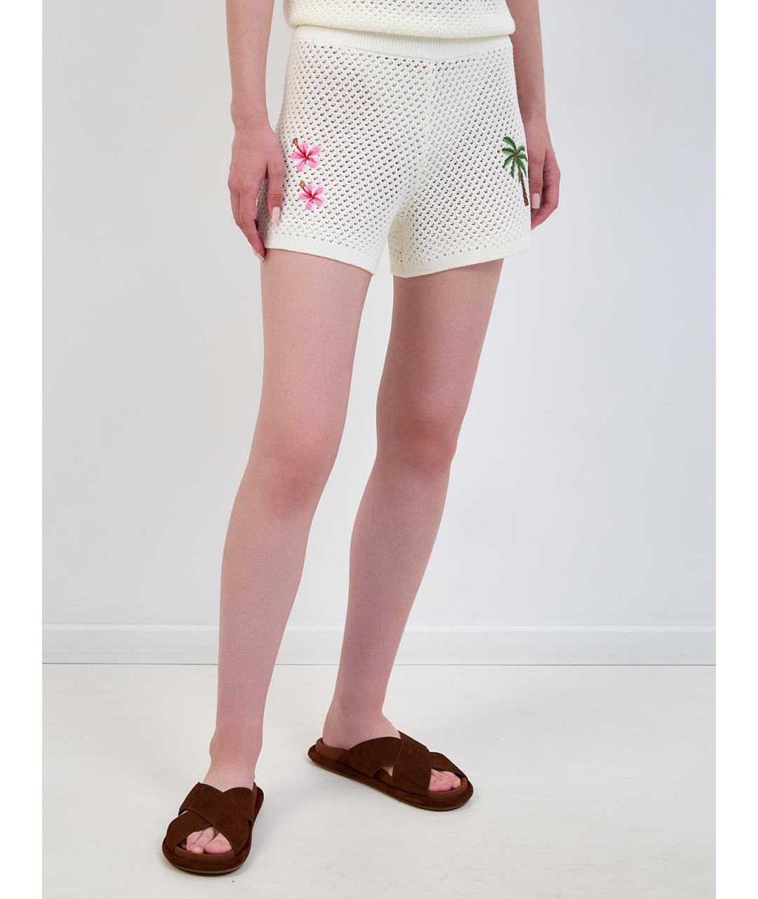 MC2 SAINT BARTH Бежевые хлопковые шорты, фото 3