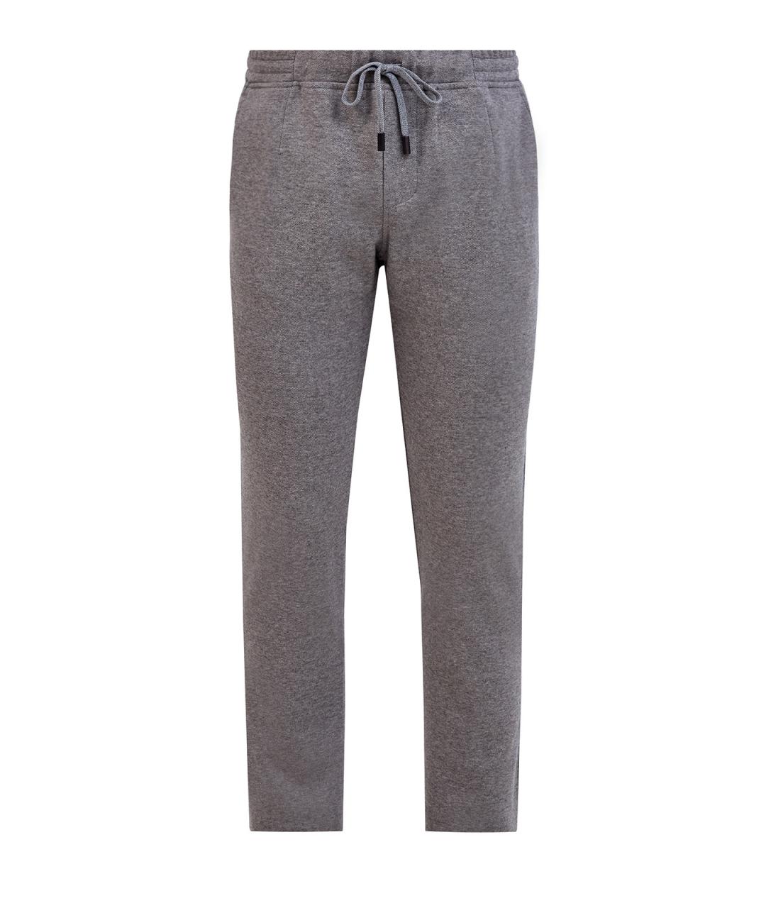 CAPOBIANCO Серые хлопковые повседневные брюки, фото 1