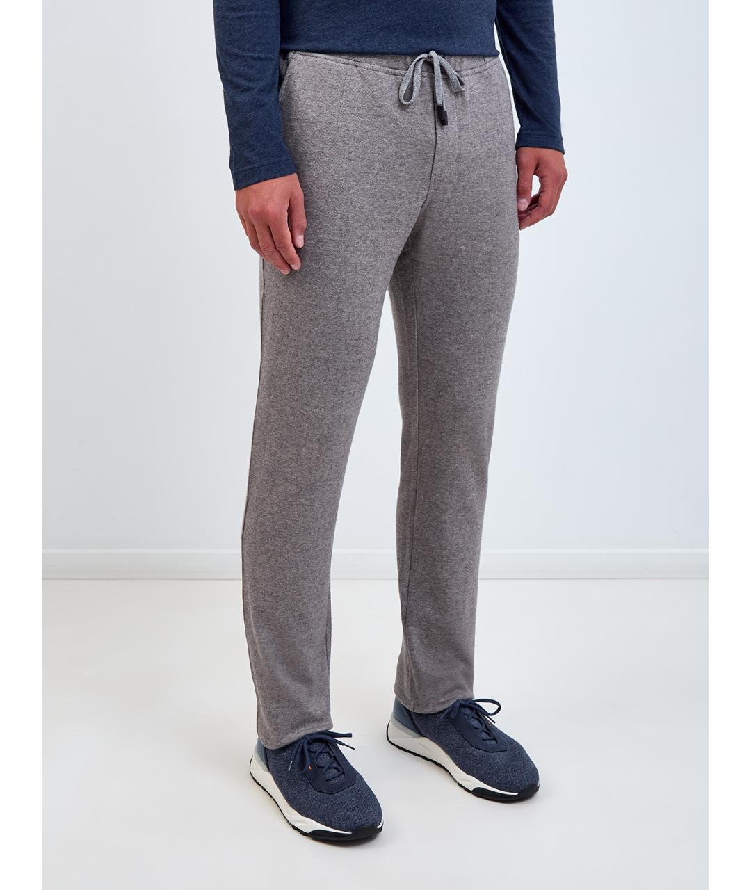 CAPOBIANCO Серые хлопковые повседневные брюки, фото 3