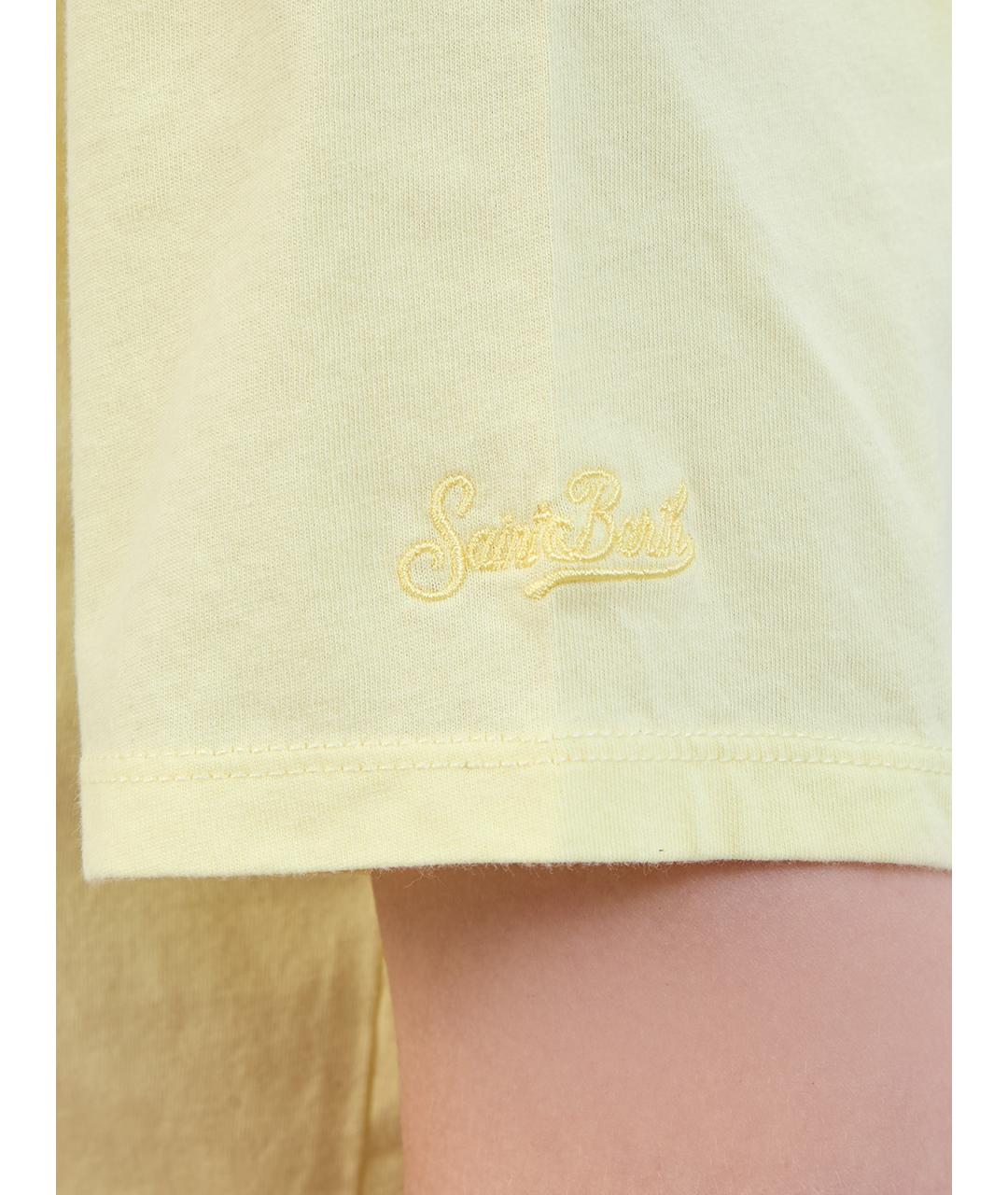 MC2 SAINT BARTH Желтая хлопковая футболка, фото 5