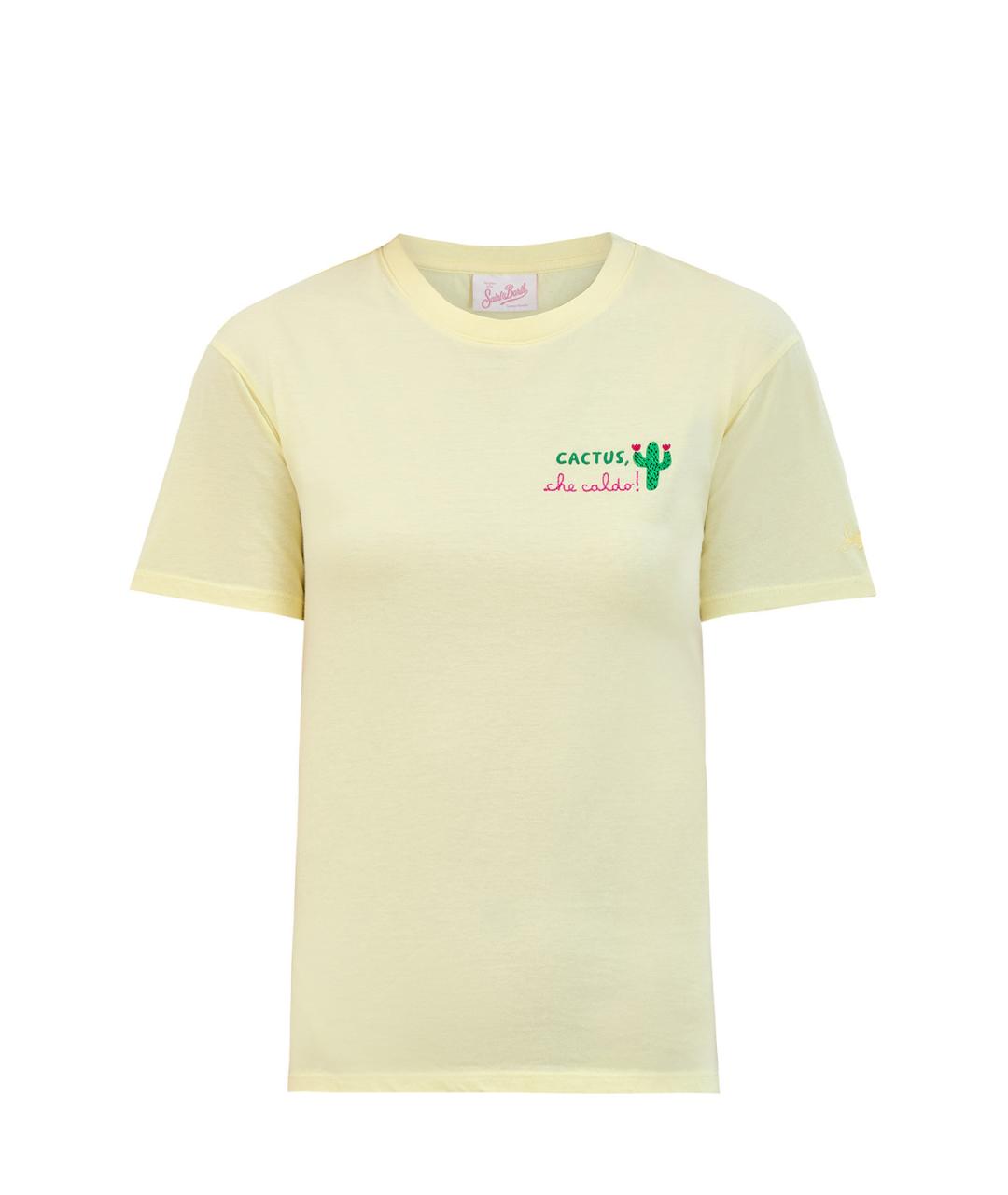 MC2 SAINT BARTH Желтая хлопковая футболка, фото 1