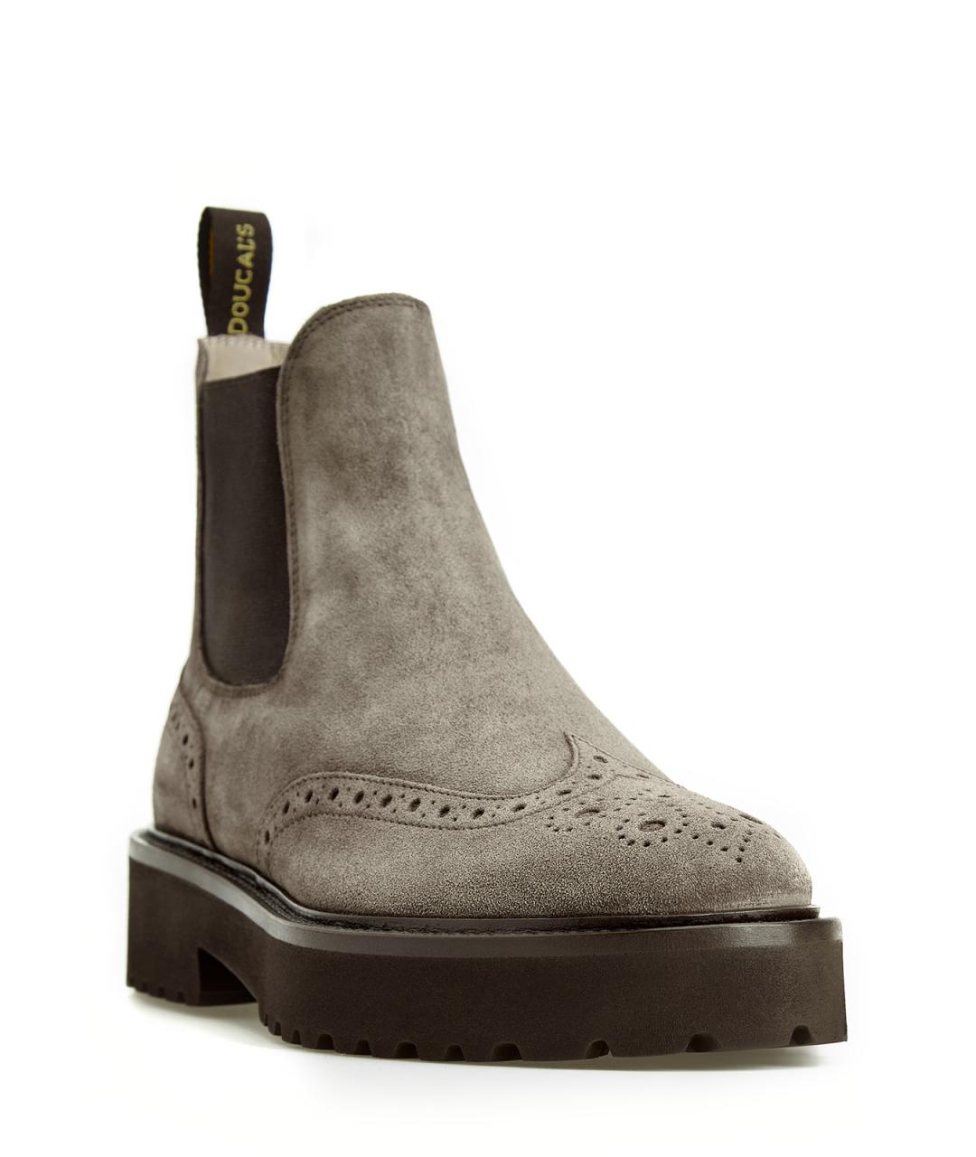DOUCAL'S Серые замшевые полусапоги, фото 3