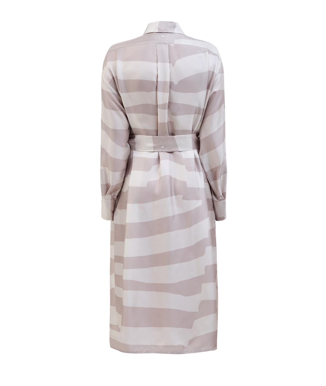 LORENA ANTONIAZZI Бежевое шелковое повседневное платье, фото 2