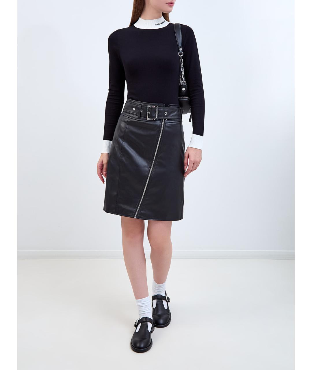 KARL LAGERFELD Черная юбка миди, фото 2