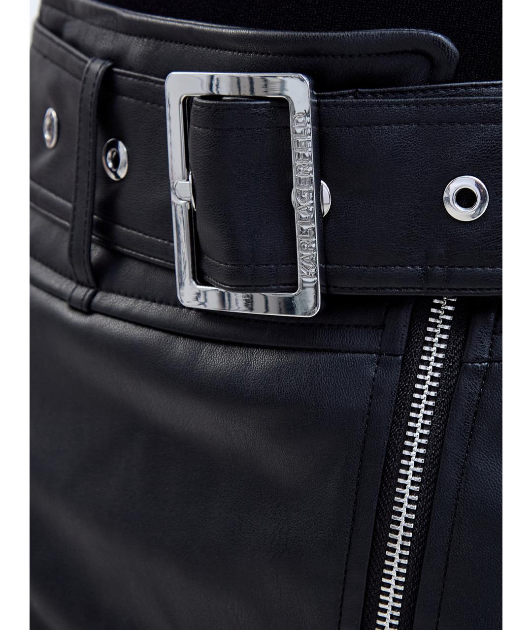 KARL LAGERFELD Черная юбка миди, фото 5