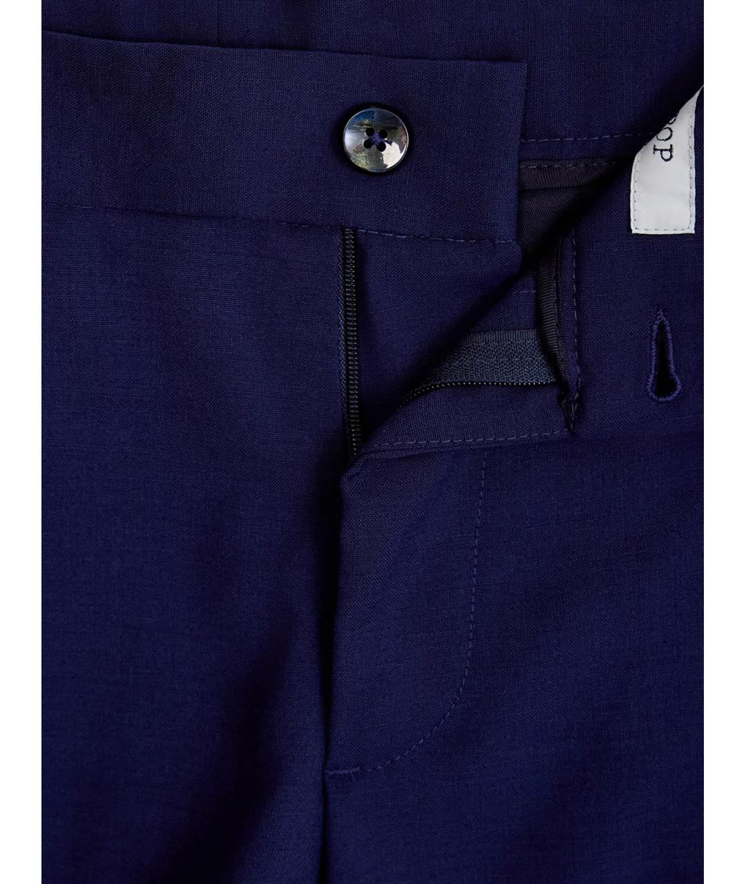 L.B.M. 1911 Синие шерстяные повседневные брюки, фото 4