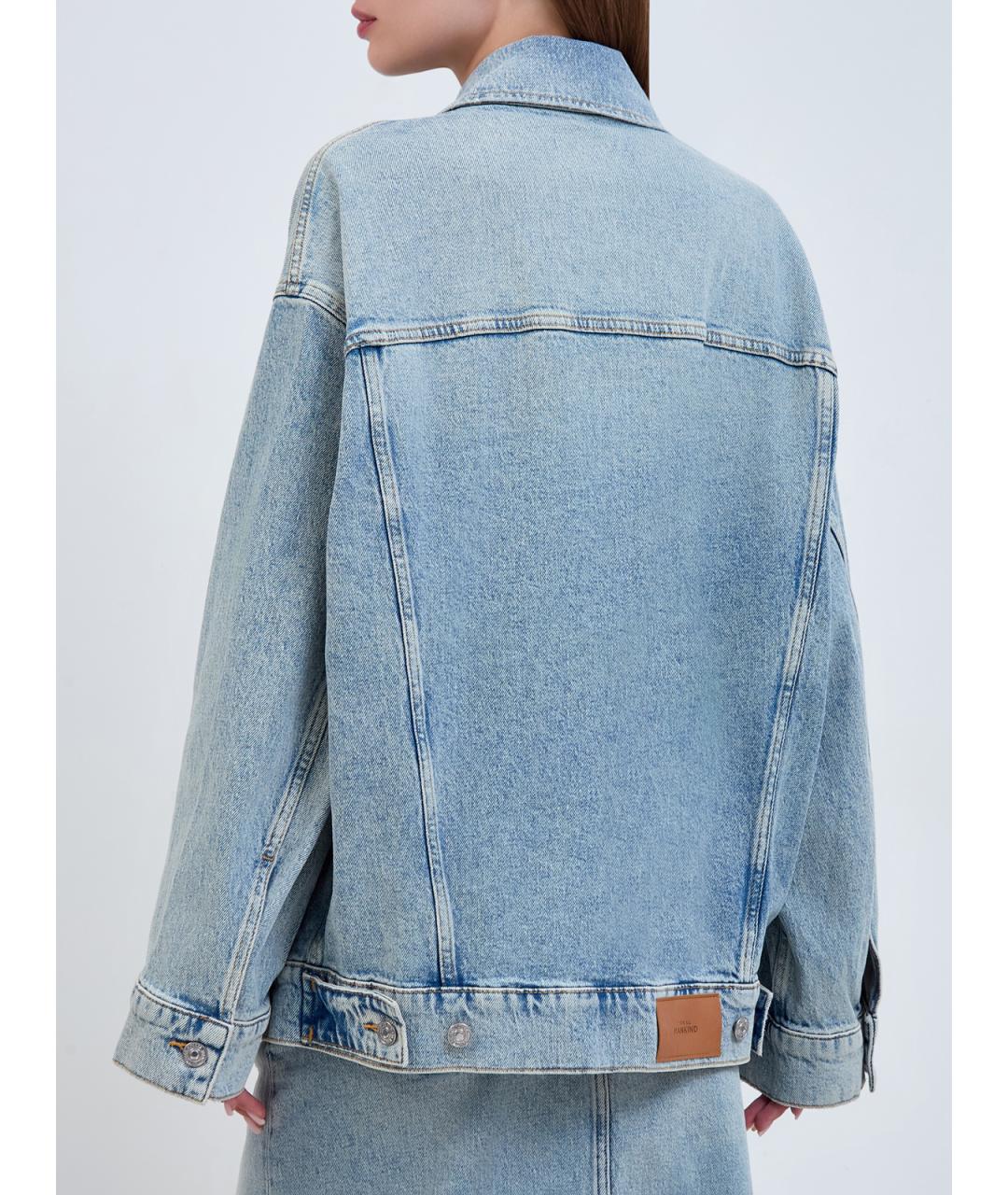 7 FOR ALL MANKIND Голубая хлопковая куртка, фото 4