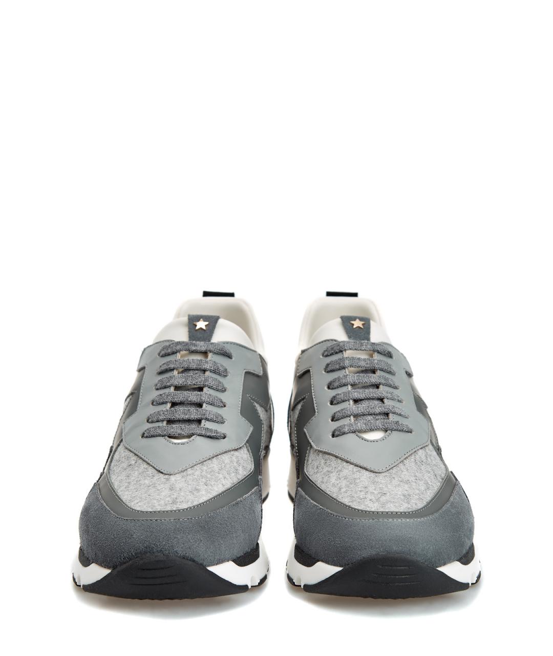 LORENA ANTONIAZZI Серые кожаные кроссовки, фото 5