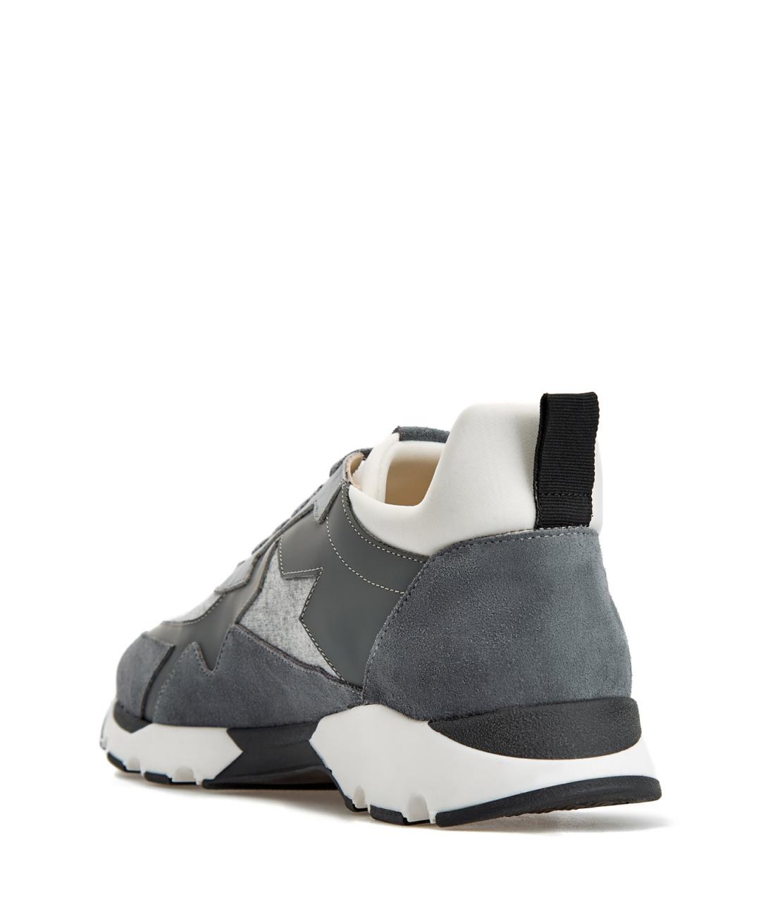 LORENA ANTONIAZZI Серые кожаные кроссовки, фото 4