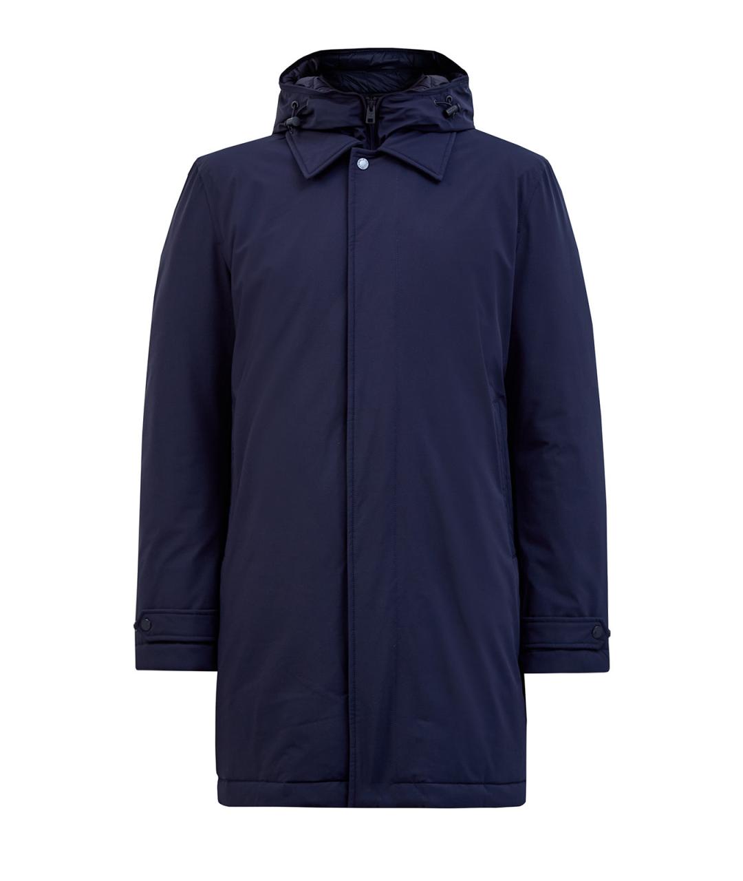 WOOLRICH Синий полиамидовый тренч / плащ, фото 1