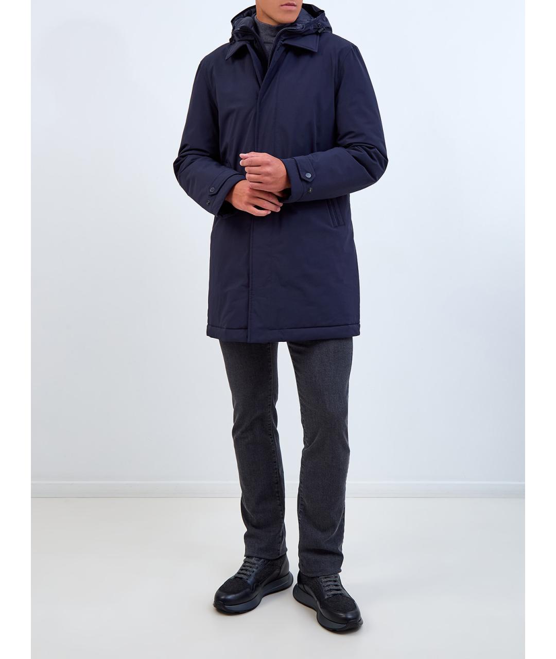 WOOLRICH Синий полиамидовый тренч / плащ, фото 2