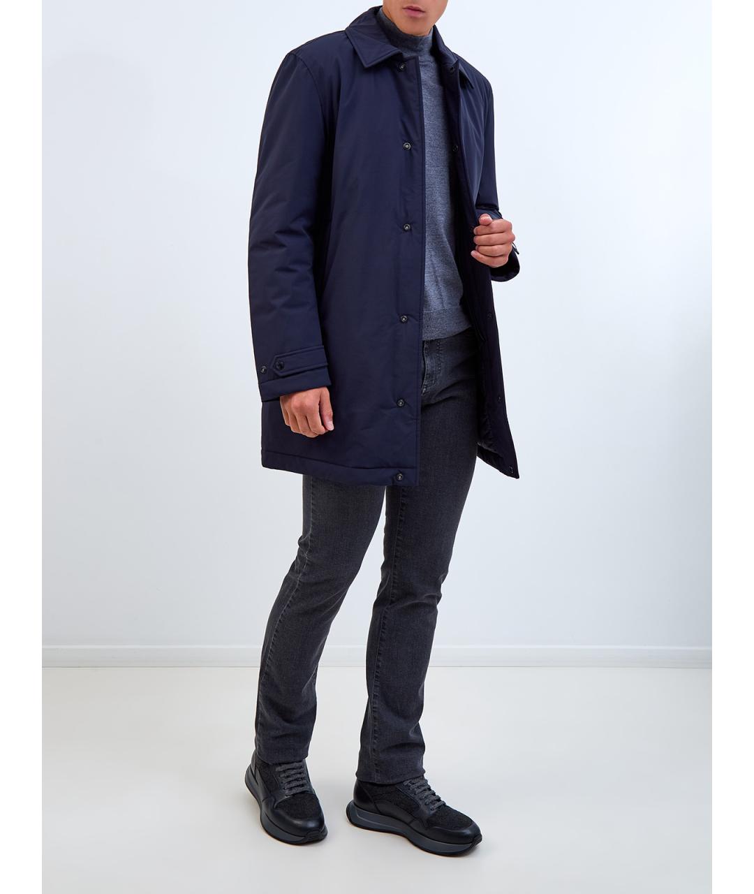 WOOLRICH Синий полиамидовый тренч / плащ, фото 3