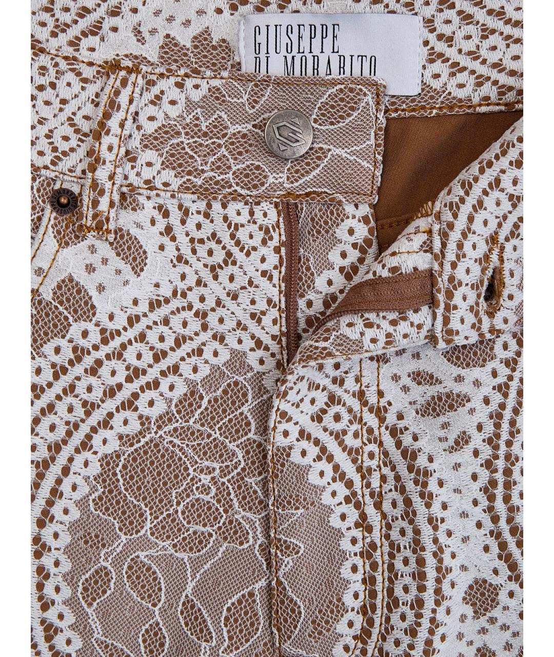 GIUSEPPE DI MORABITO Бежевые полиэстеровые брюки широкие, фото 6