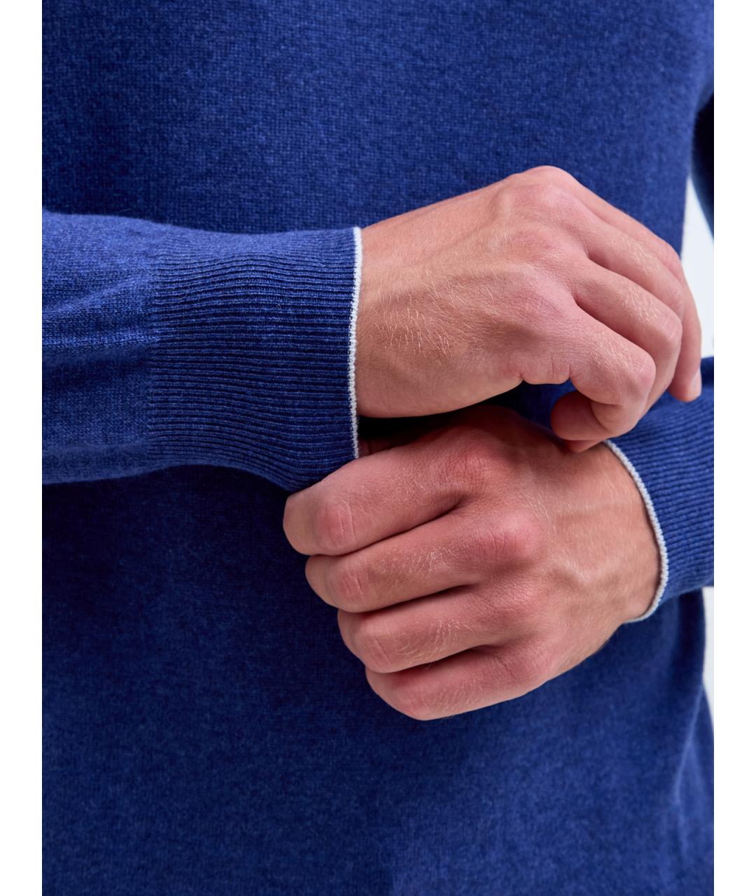 BRUNELLO CUCINELLI Синий кашемировый джемпер / свитер, фото 5