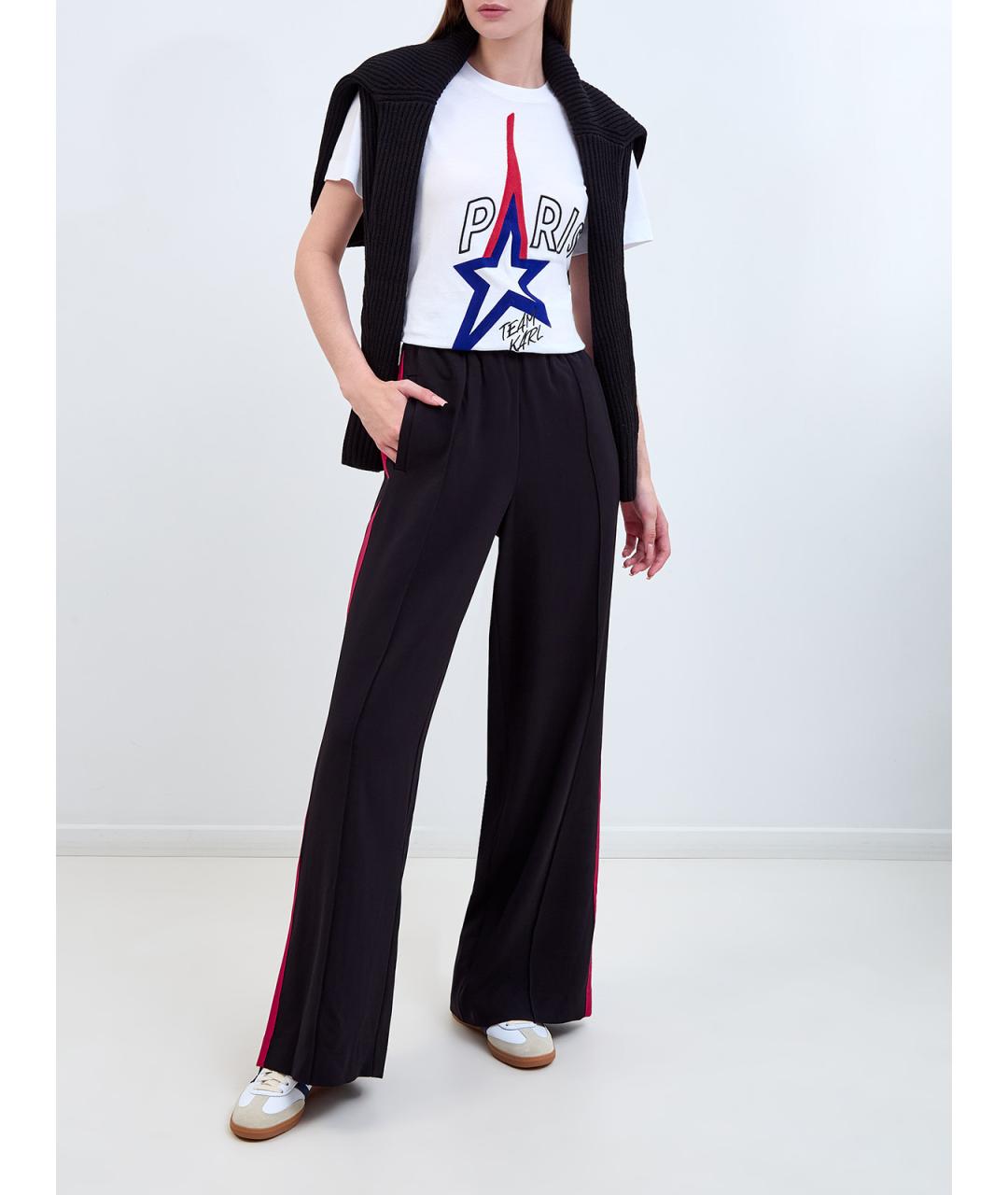 KARL LAGERFELD Белая хлопковая футболка, фото 2