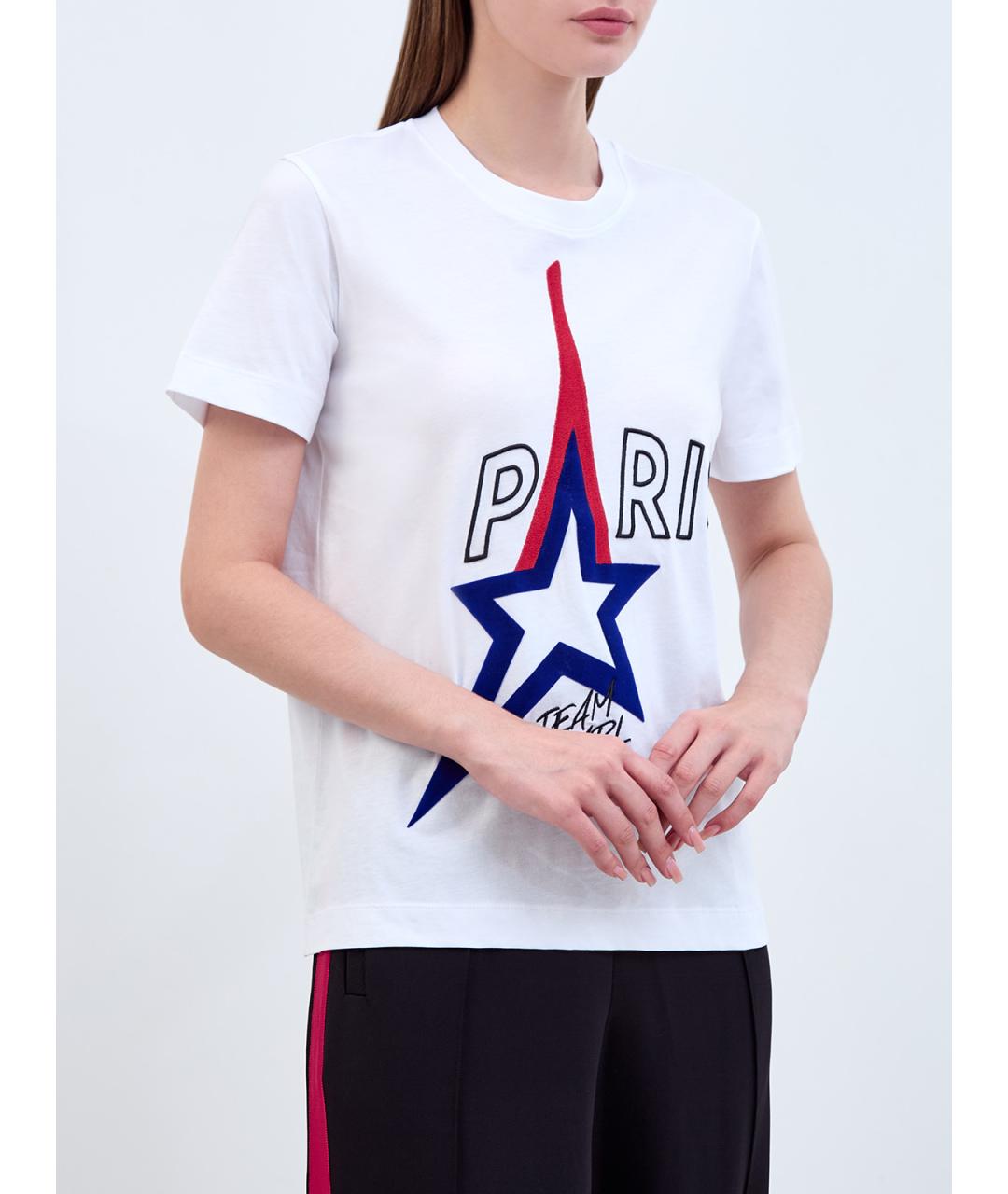 KARL LAGERFELD Белая хлопковая футболка, фото 3