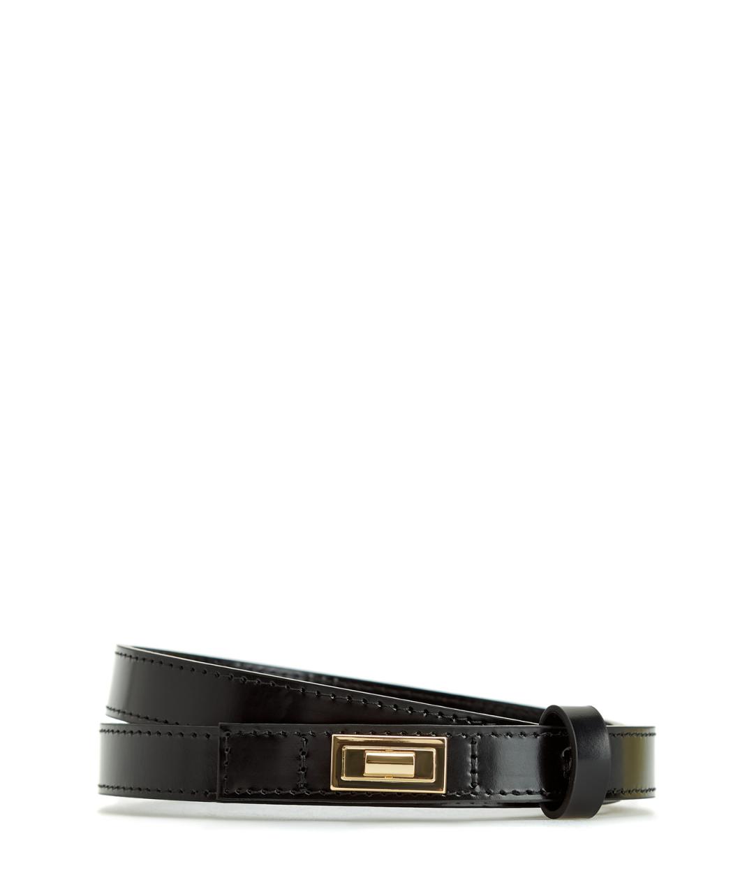LORENA ANTONIAZZI Черный кожаный ремень, фото 1