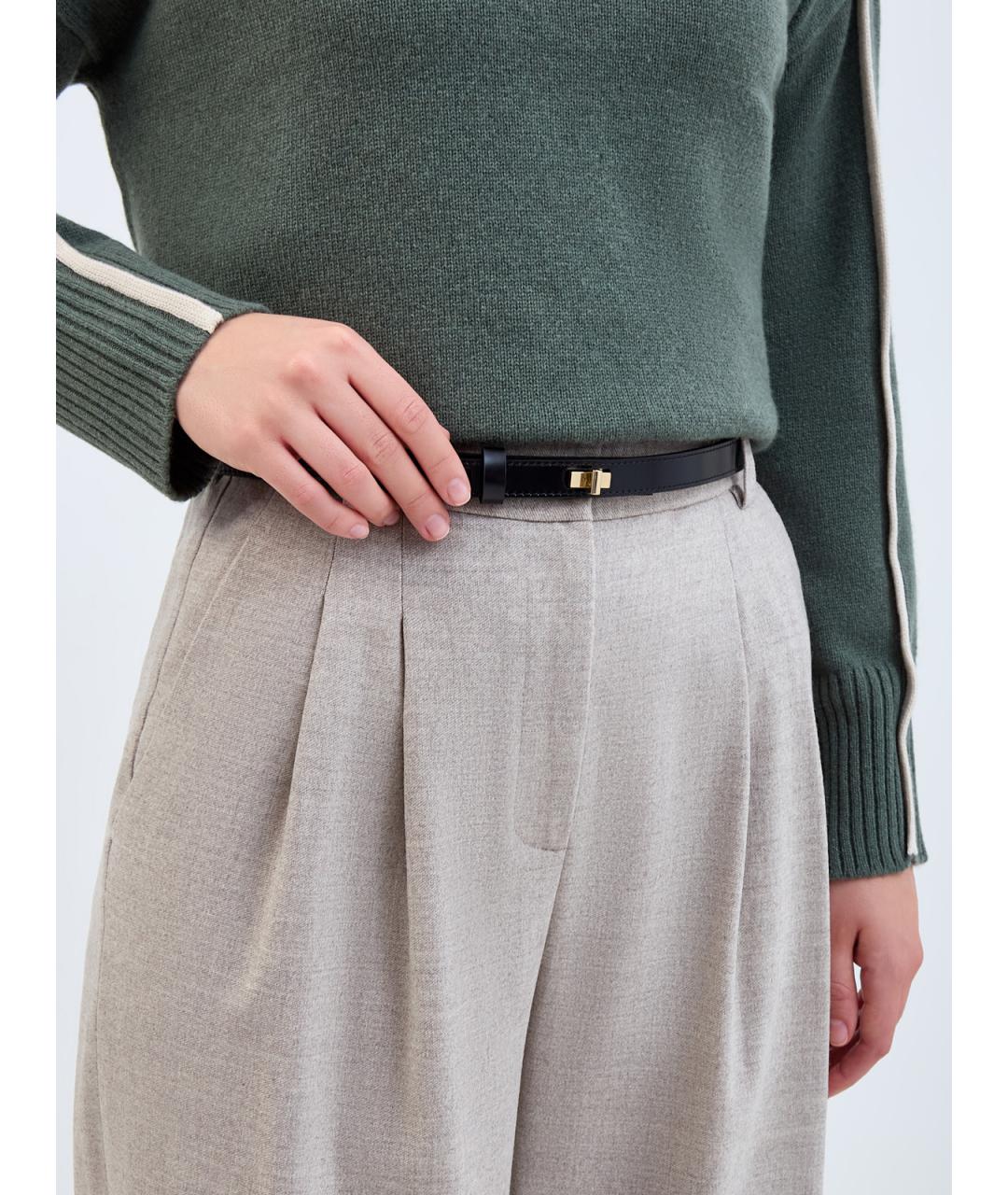 LORENA ANTONIAZZI Черный кожаный ремень, фото 2