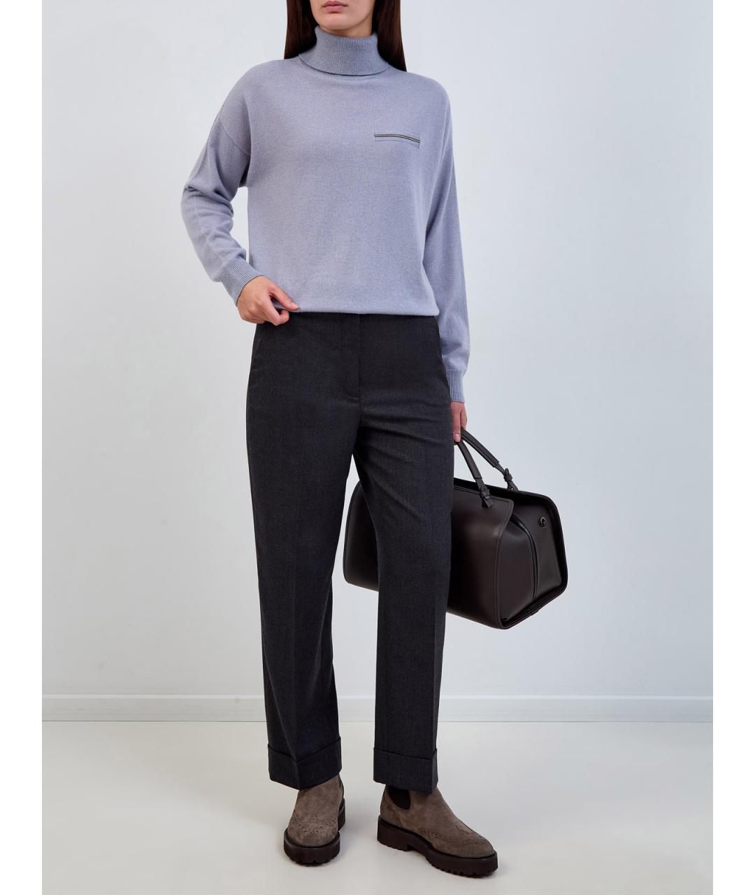 PESERICO Серая кашемировая водолазка, фото 2