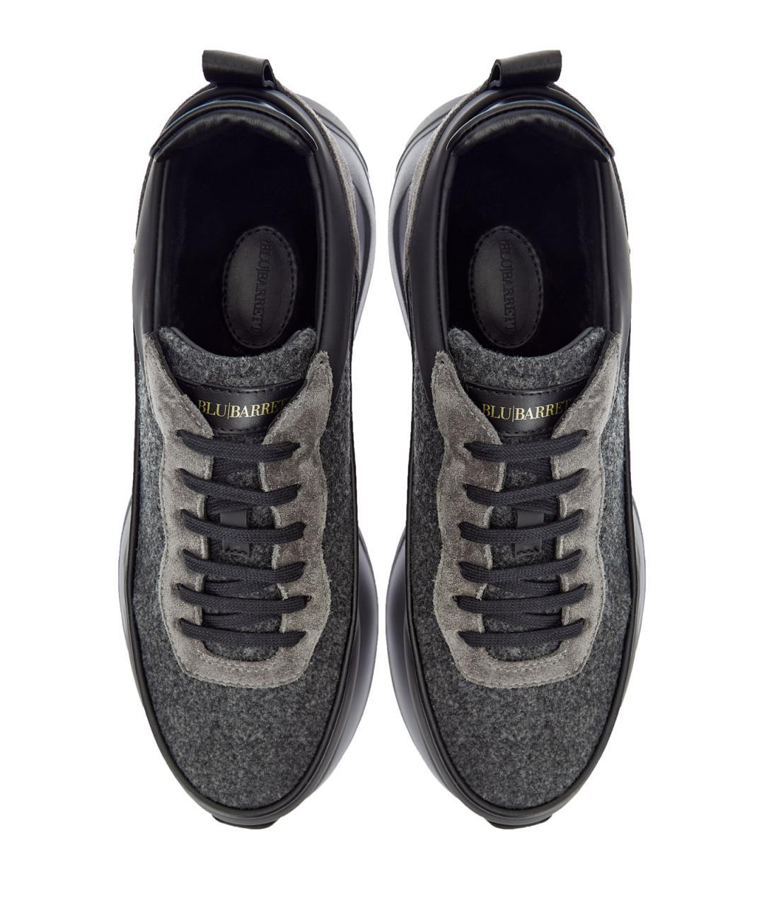 BARRETT Серые кожаные низкие кроссовки / кеды, фото 5