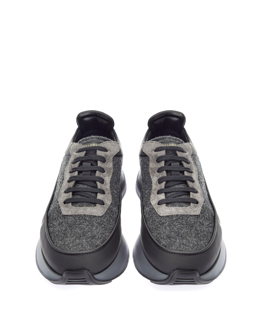 BARRETT Серые кожаные низкие кроссовки / кеды, фото 6