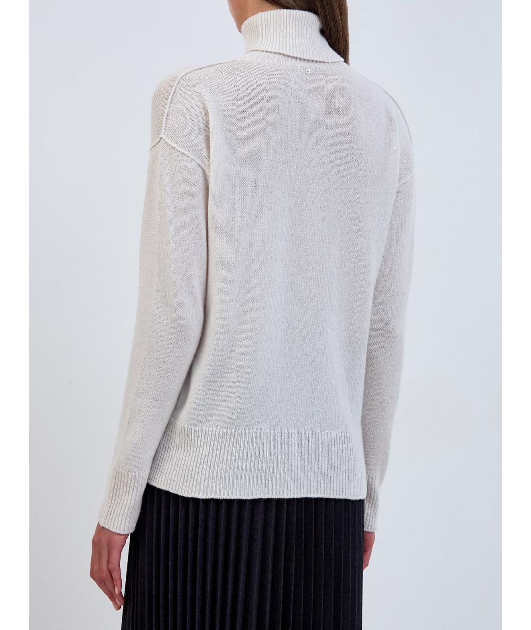 LORENA ANTONIAZZI Белый шерстяной джемпер / свитер, фото 4