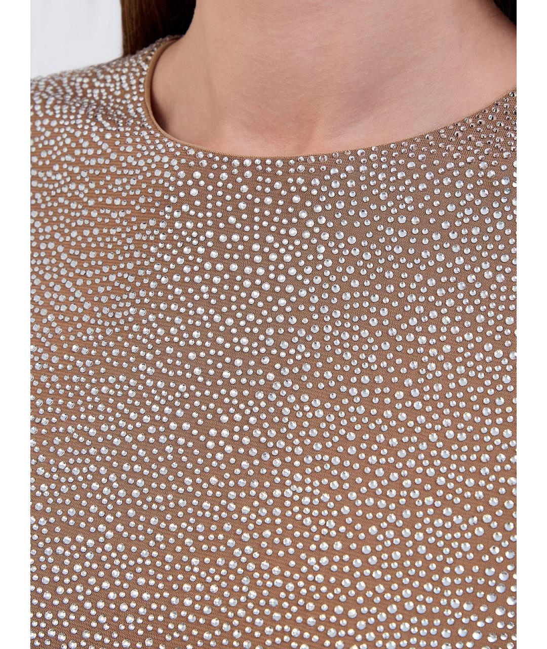 GIUSEPPE DI MORABITO Бежевая вискозная блузы, фото 5