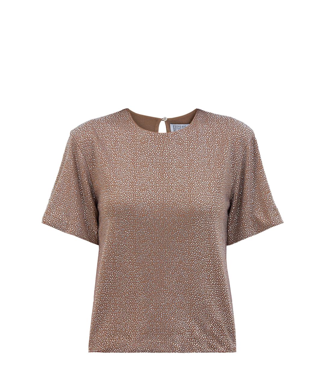 GIUSEPPE DI MORABITO Бежевая вискозная блузы, фото 1