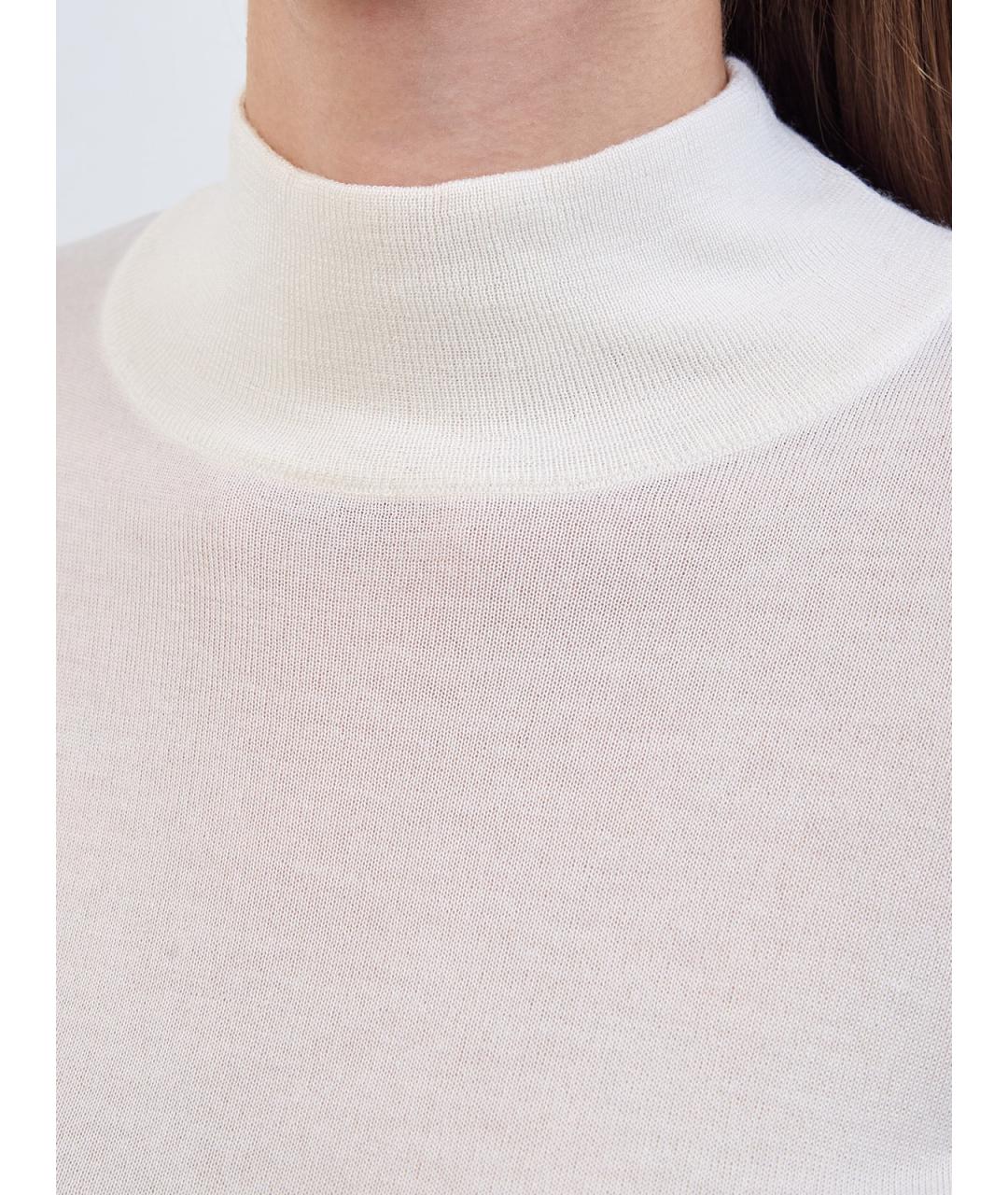 BRUNELLO CUCINELLI Белая кашемировая водолазка, фото 5