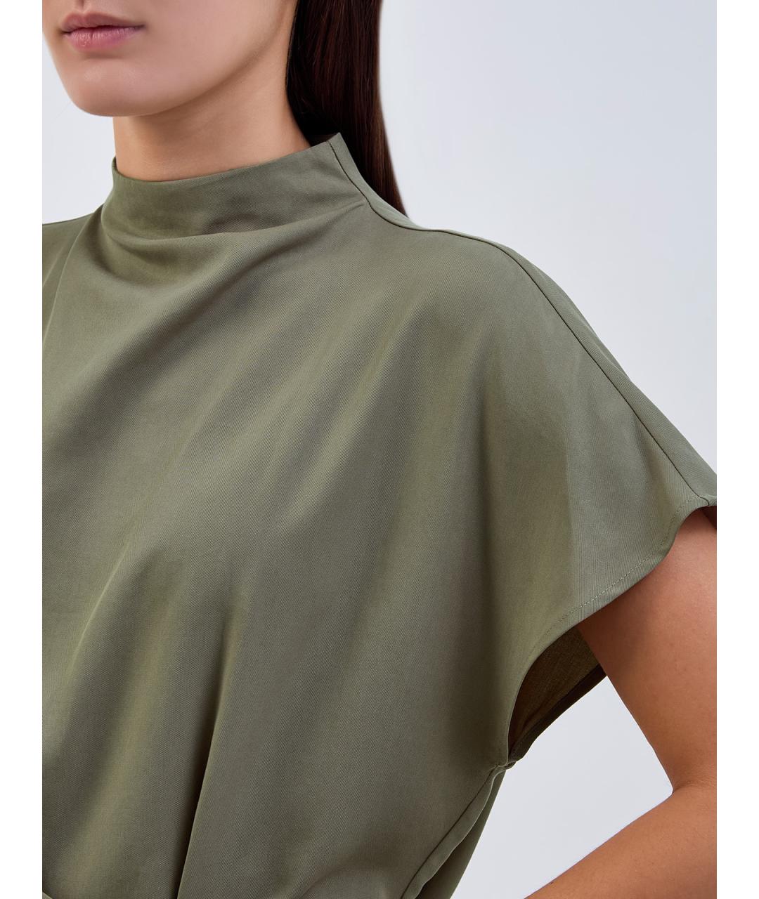 PESERICO Зеленые повседневное платье, фото 5