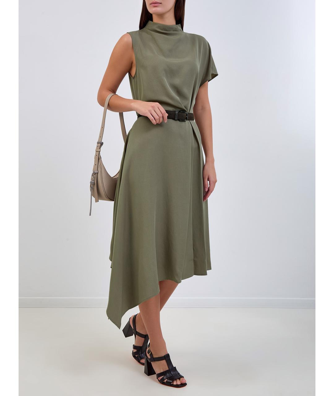 PESERICO Зеленые повседневное платье, фото 2
