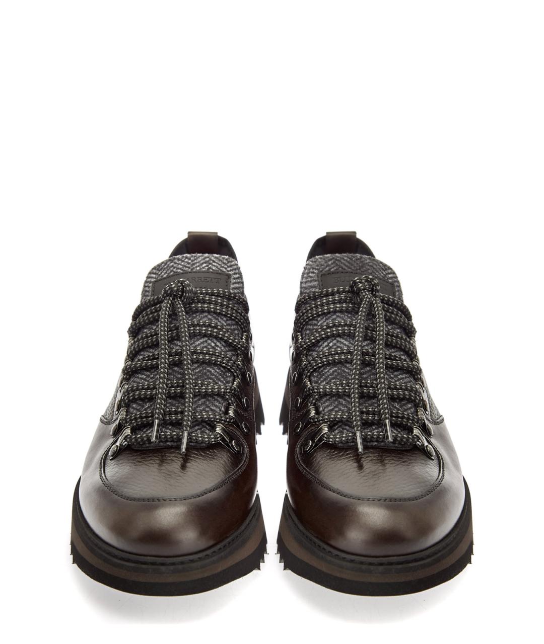 BARRETT Коричневые кожаные низкие кроссовки / кеды, фото 6