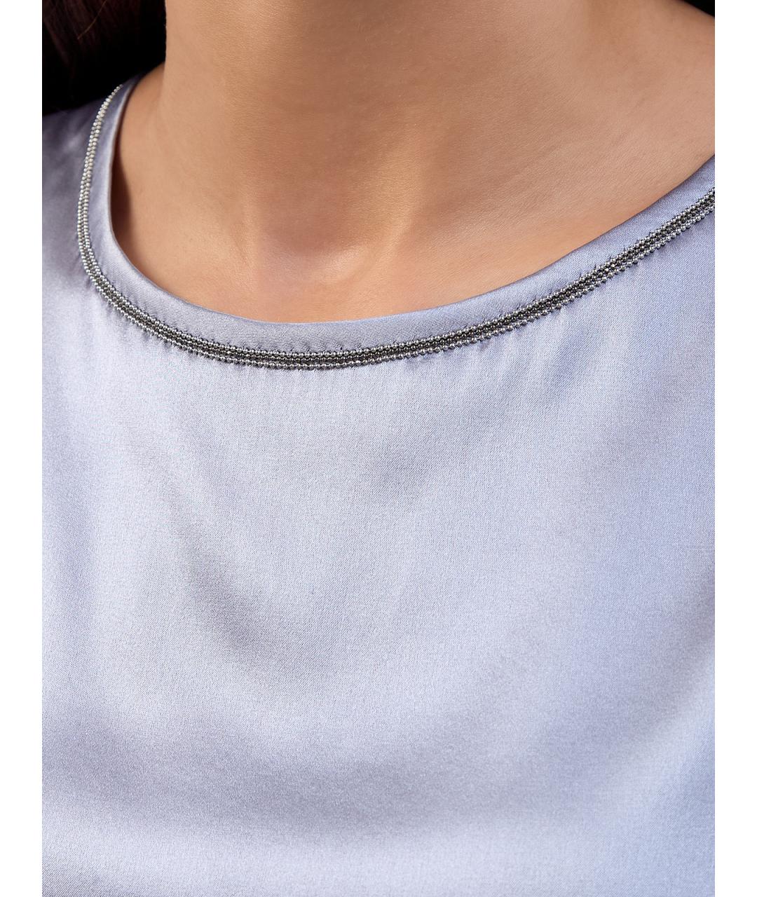 PESERICO Фиолетовая шелковая блузы, фото 5