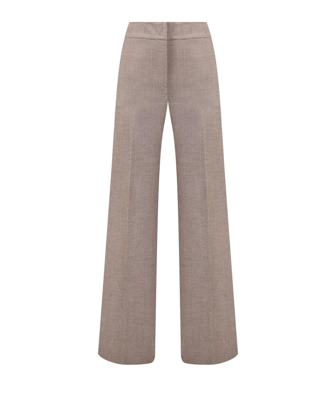 PESERICO Бежевые шерстяные прямые брюки, фото 1