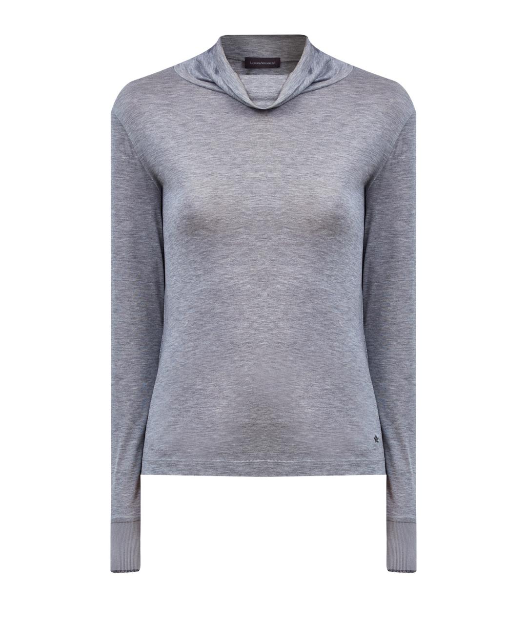 LORENA ANTONIAZZI Серая вискозная водолазка, фото 1