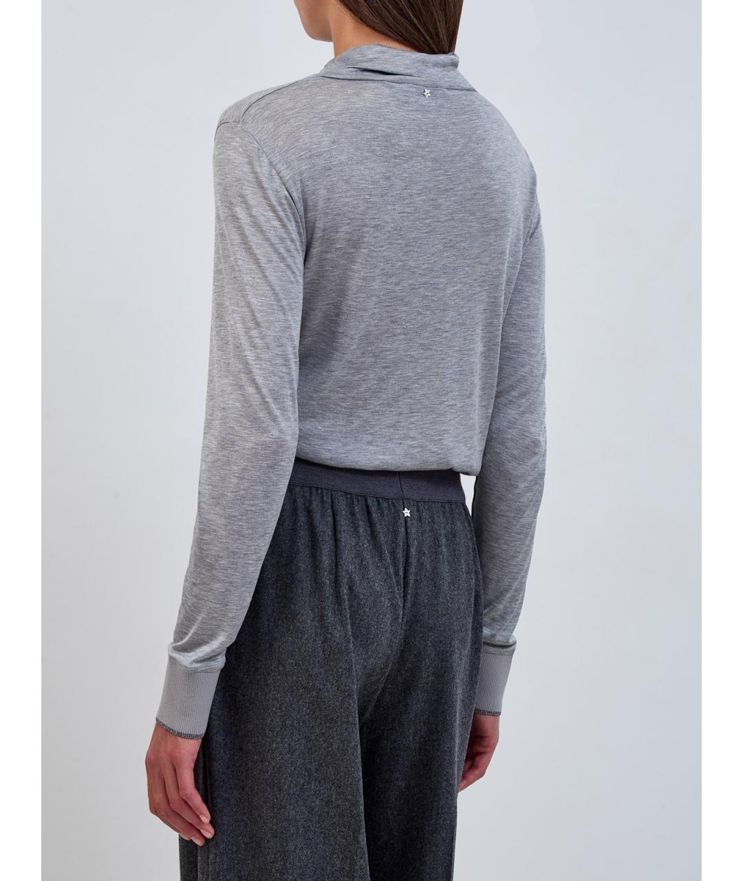 LORENA ANTONIAZZI Серая вискозная водолазка, фото 4