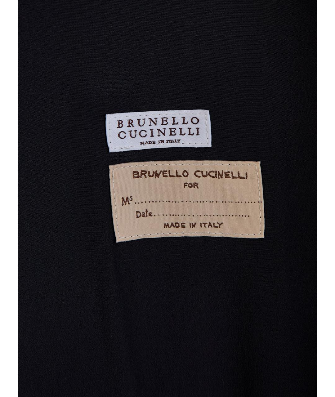 BRUNELLO CUCINELLI Антрацитовое шерстяное пальто, фото 6