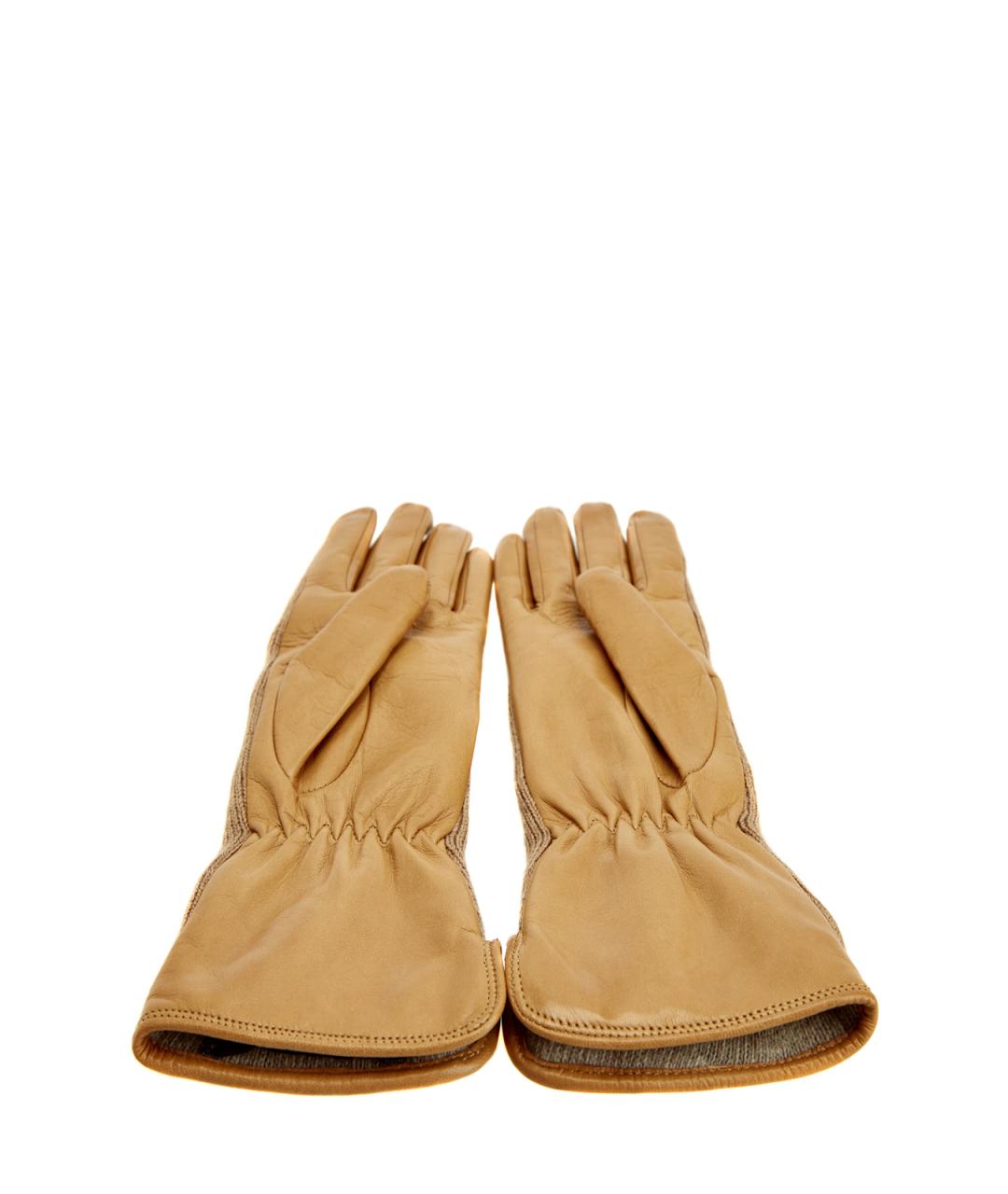 LORENA ANTONIAZZI Коричневые шерстяные перчатки, фото 4