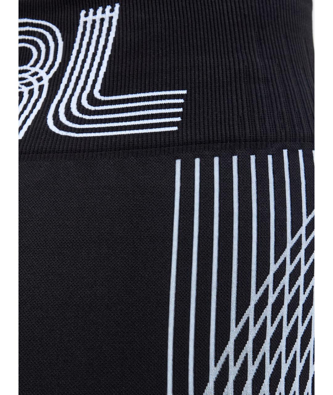 KARL LAGERFELD Черные полиамидовые леггинсы и велосипедки, фото 5