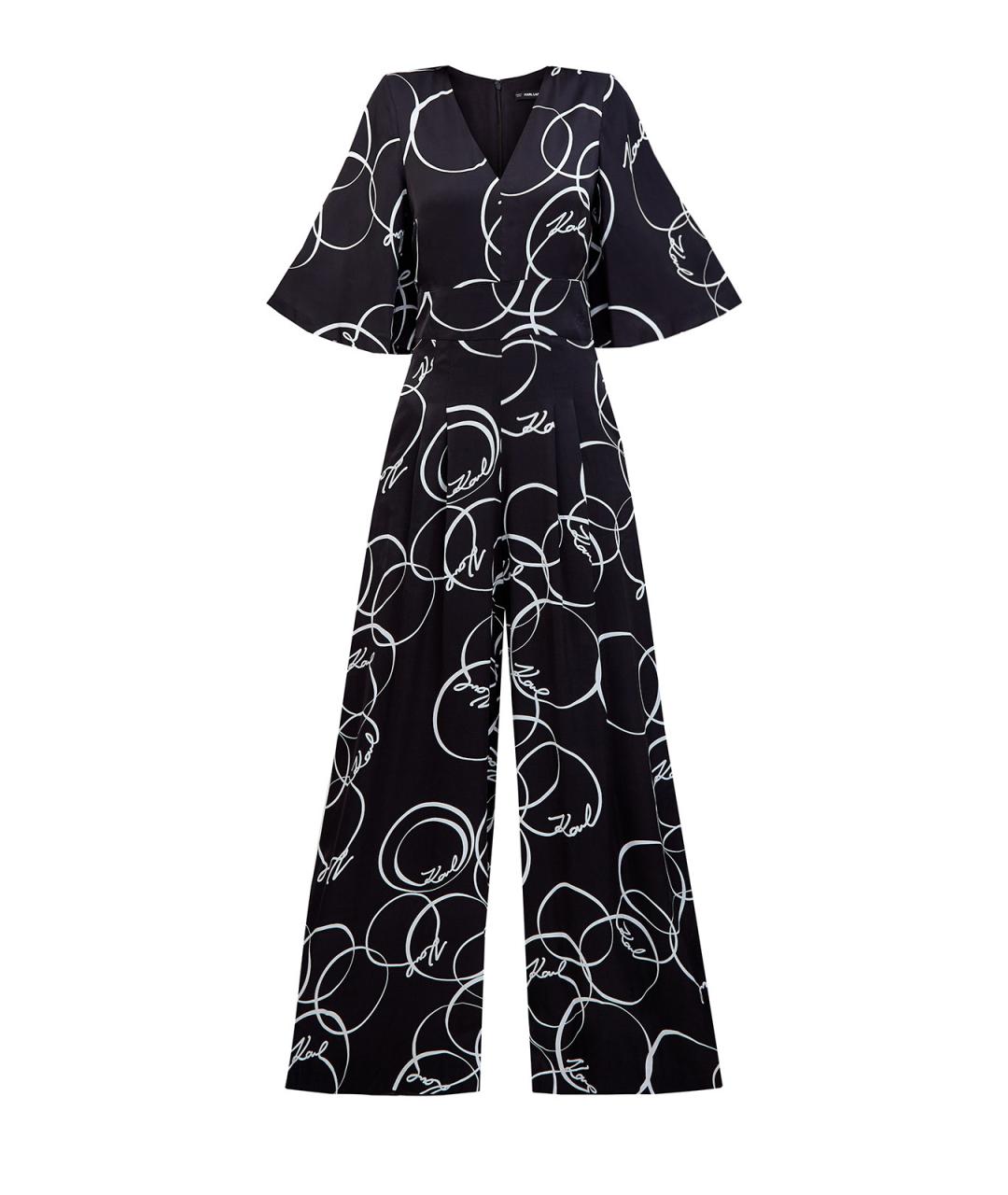 KARL LAGERFELD Черный вискозный комбинезон, фото 1