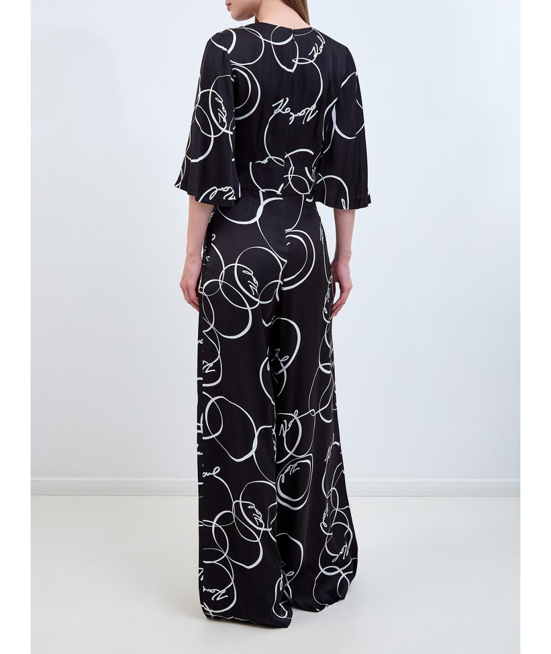 KARL LAGERFELD Черный вискозный комбинезон, фото 4